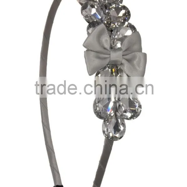 Faux Gemstone With Bow Hairband/Heanband photo-2