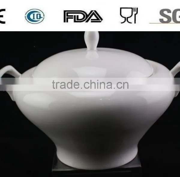 bone china porcelain ceramic crockery casserole donga with lid soup tureen