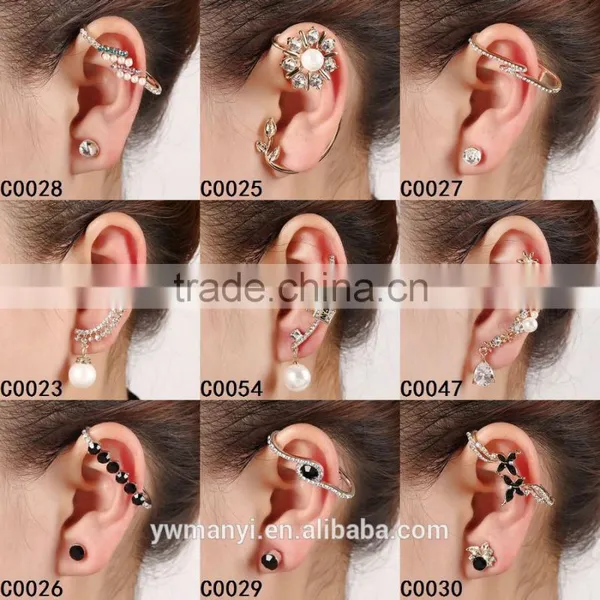 Hot Selling Lovely Cute Pearl Stud Earring Cuff With Factory Price E0599 photo-2
