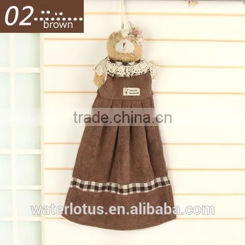Cute Animal Decorative Hand Towel With Lace, Girl Dress Microfiber Hand Towel photo-3