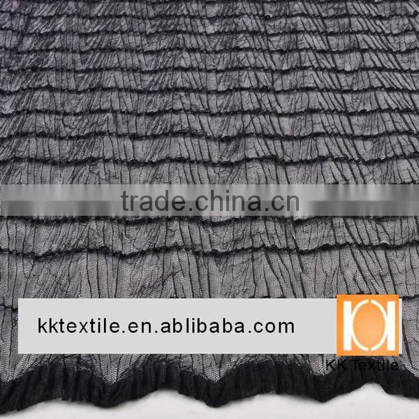 100% Polyester Plain Color Crumpled Fabric With 3mm Sequin