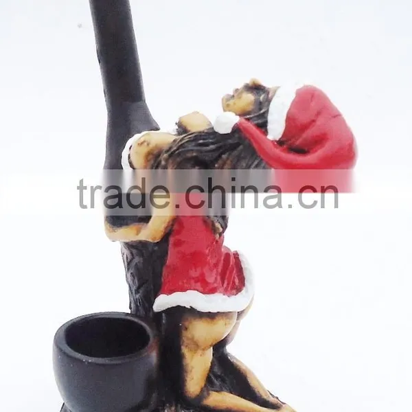 Figurine Shaped Hand Crafted Smoking Pipes - Christmas Girl photo-4