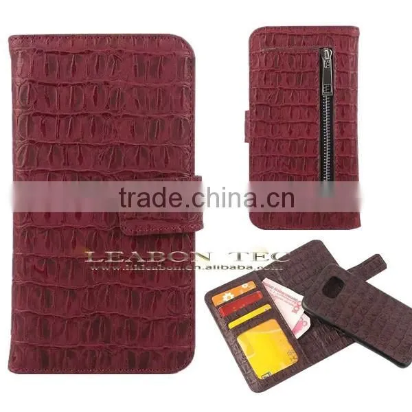 New Design Factory Supplier 2 in 1 Detachable Wallet Leather Case for Samsung S6, Back Case Cover, Mobile Phone Case photo-2