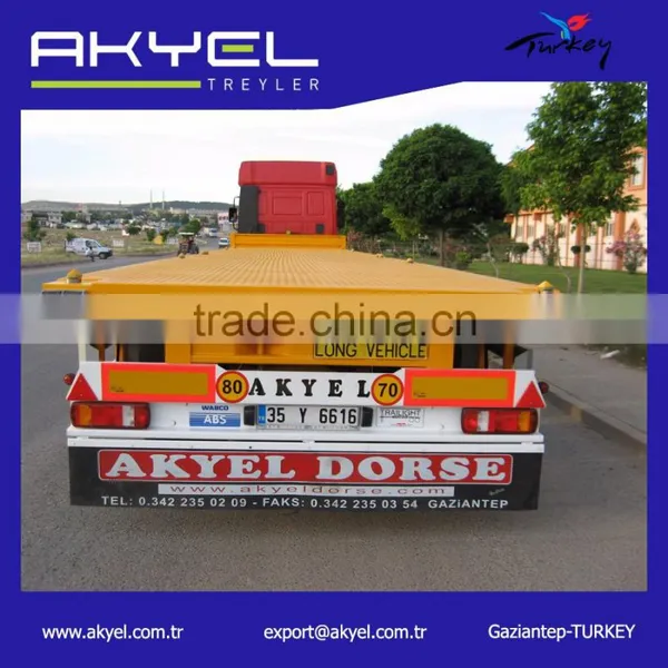 Factory 40ft Flatbed Platform Container Carrier Semi Trailer photo-4