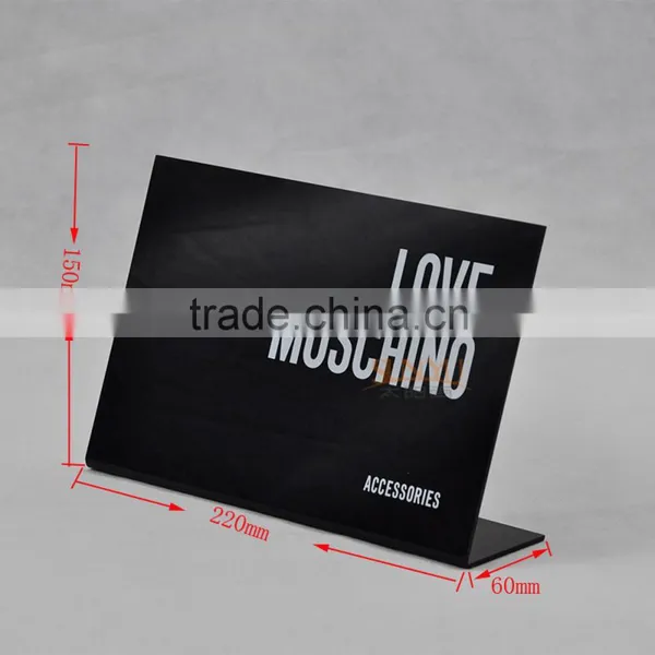 China Custom Black Acrylic White Printing Sign Holder photo-6