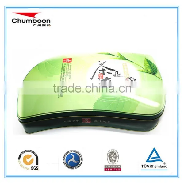 Irregular Green Tea Flavor Pastry Tin Box for Sales photo-2