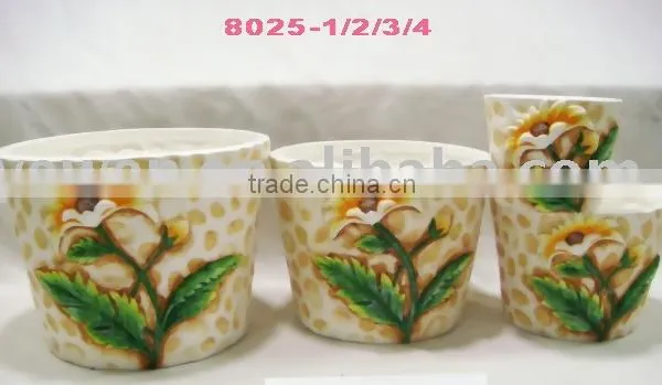 Hand Painted Flower Pot ,teracotta Flower Pot
