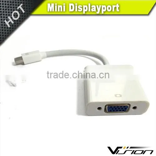 Gold Palted Mini Display Port to VGA Convert Dongle in White photo-5