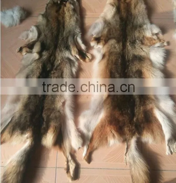 Real Natural Coyote Fur Skin / Wolf Fur Skin / Fur Skin