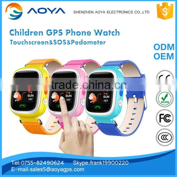 Wholesale GPS Tracker Kids Watch Phone GSM SOS Button Pedometer Touch Screen photo-2