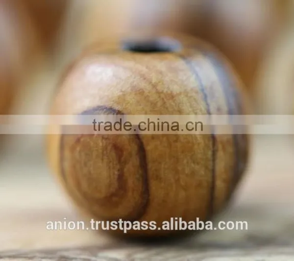 Olive Wood Round Beads 14mm photo-3