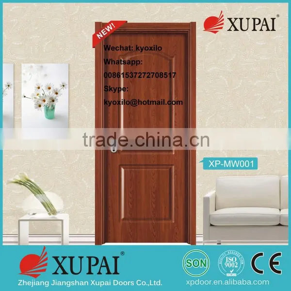 Retailor Price Free Shipping Melamine Laminated Wood for Home Apartment Bathroom Inetrior Door With Glass