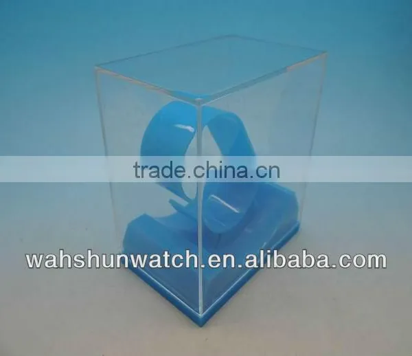 Plastic Clear Cubic Watches Case