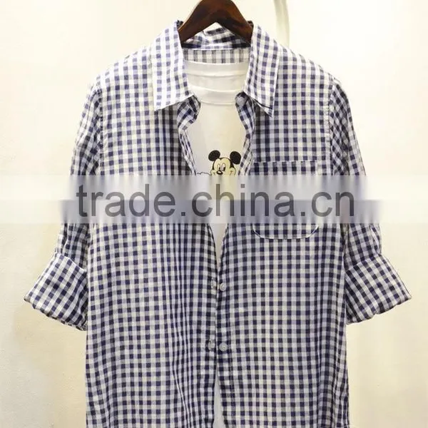 Ladies Plaid Casual Shirt photo-3