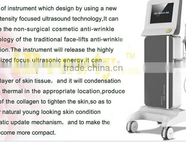 2015 Professional Portable HIFU High Intensity Focused Ultrasound HIFU With 3 Tips for Wrinkle Removal photo-3