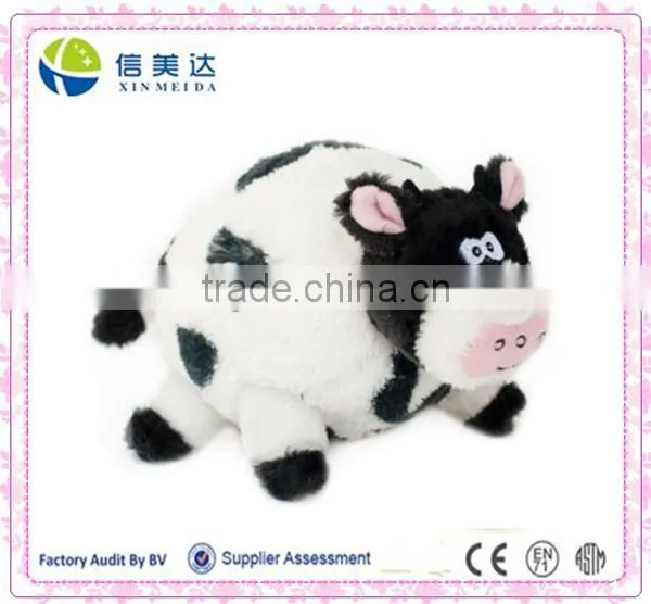 Plush Fluffy Cow Squeaky Soft Dog Toy photo-2