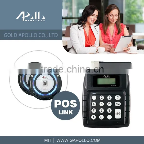 Wireless Guest Paging System Transmitter and Waterproof Coaster Pager