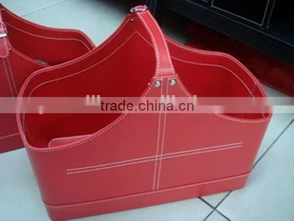 Excellent Quality Professional Leather Outdoor Storage Basket photo-4