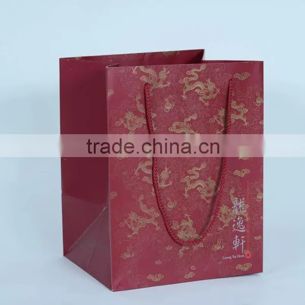 Double Sided Paper Promotion Bag With Braided PP Handles photo-3