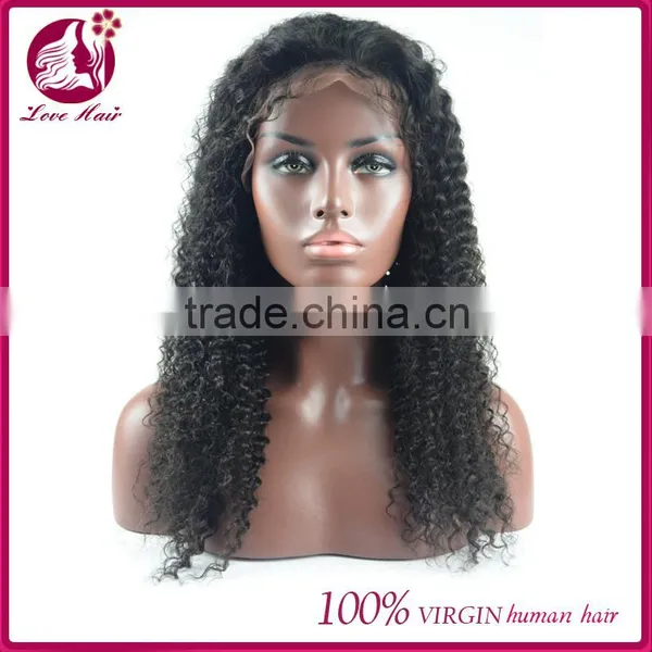 Unprocessed Elastic Band European Hair Glueless Full Lace Wig Great Lengths Hair Wigs Human Jerry Curl Hair Wigs photo-2