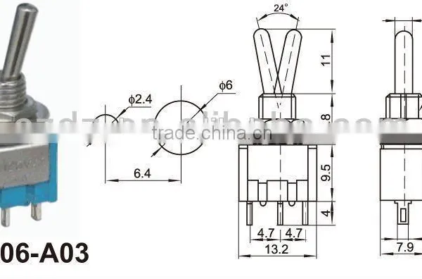 Sub Miniature Rocker Switch,15A 250V Different Types of Guitar Rocker Switches photo-3