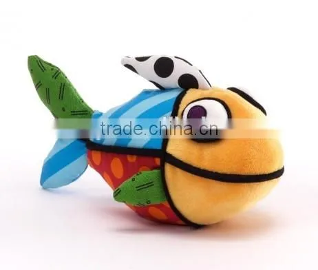 Manufactured Mini Fish Plush Logo Imprinted Customized Mascot Stuffed Wild Animal Toys