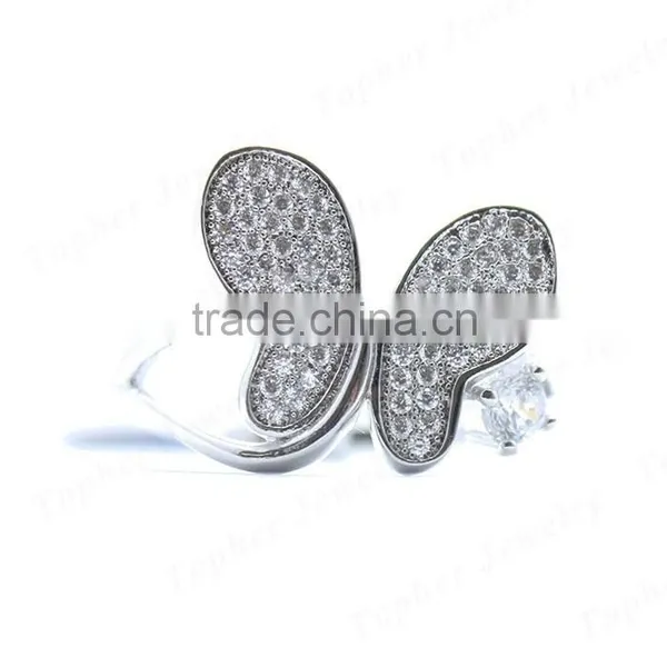 Fashion 925 Sterling Silver Graceful Butterfly Ring photo-2
