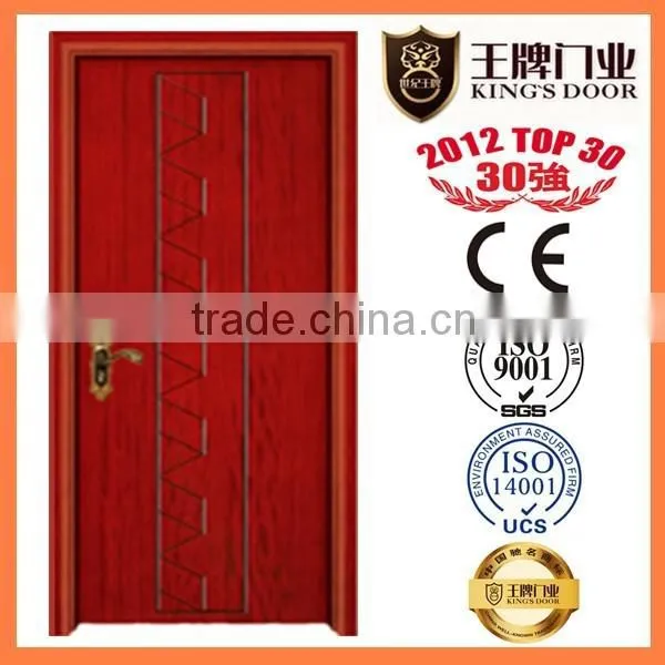 2015 New Products Solid Wooden Single Mdf Door Design for Bathroom