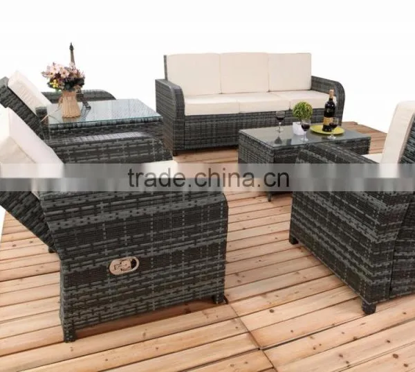Weatherproof and Fireproof Cheap 6pcs Rattan Sofa Sets photo-4