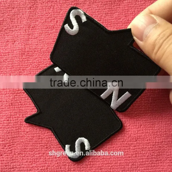 High Quality Full Embroidery Label With Iron on Backing photo-5