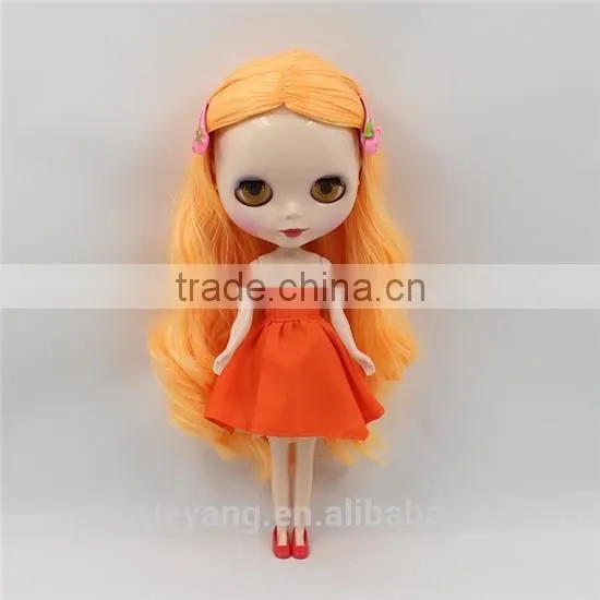 New Arrival Loose Wavy Glow Orange Neo Blythe Doll Wigs photo-2