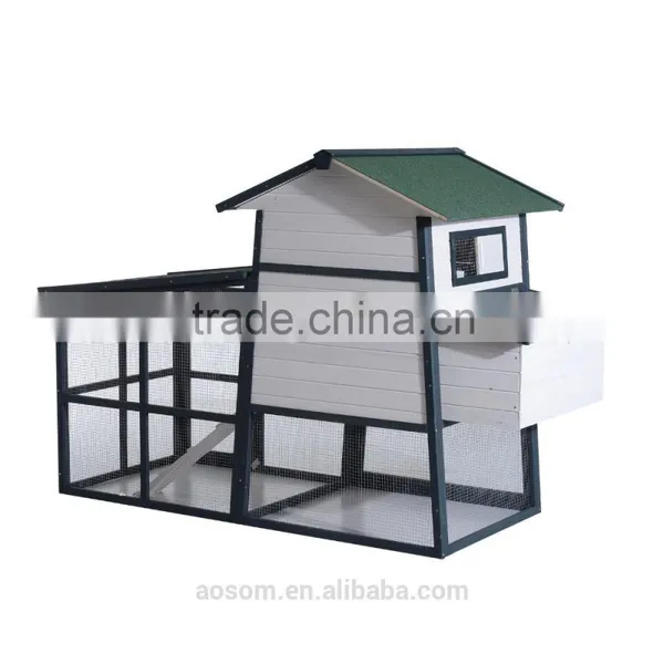 Pawhut 90" x 41" x 59" Dutch Gambrel Style Chicken Coop W/Nesting Box and Outdoor Run photo-4