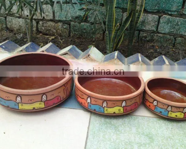 Glazed Ceramic Fire Pots for Cooking