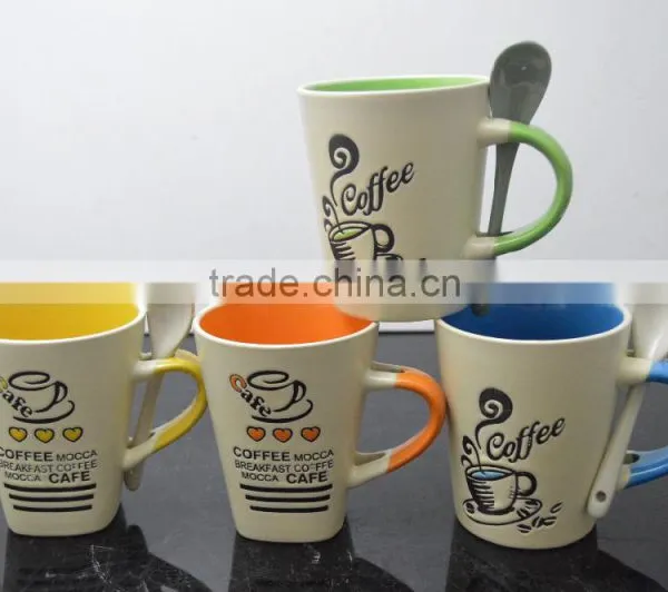OXGIFT China Suppliers Wholesale Manufacture Factory Amazon Colorful Matt Ceramic Mug With Lid Bamboo Coffee Mug photo-5