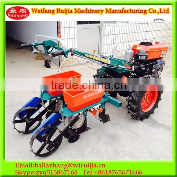 New Design Farm Machinery Fertilizer and Planting Corn Seeder Machine Used Two Wheel Diesel Engine Mini Walking Tractor photo-5