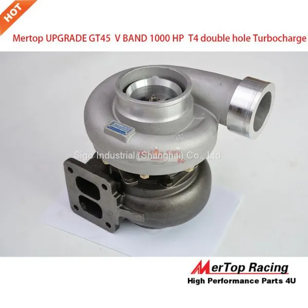 Mertop UPGRADE GT45 V BAND TURBO TURBOCHARGER COMPRESSOR 1000 HP CAPABLE T4 BIG photo-4