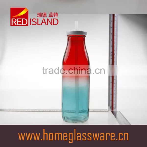 Short and Thin Clear Glass Bottle for Oil, Candies or Other Storage or as Fancy Gift photo-3