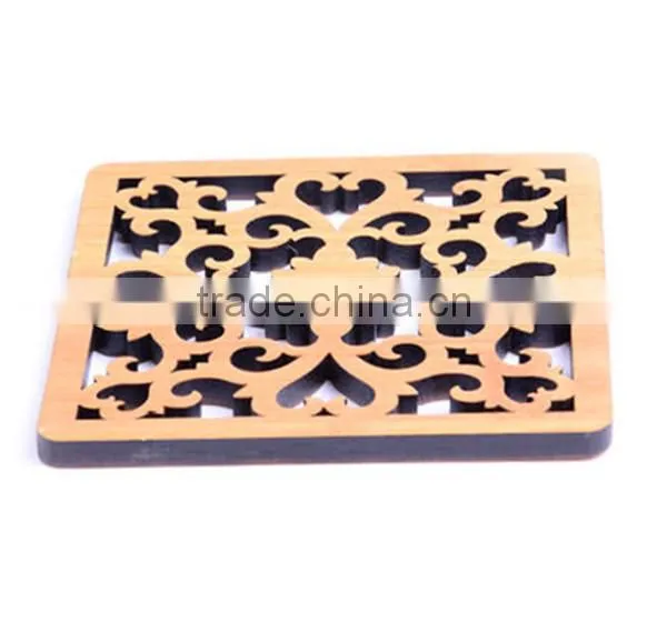 Fancy Laser Engrave Custom Decor Wood Coaster Wholesale photo-2