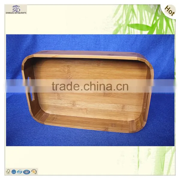 Great Quality Japanese Serving Laser Cut Wood Bamboo Tray photo-6