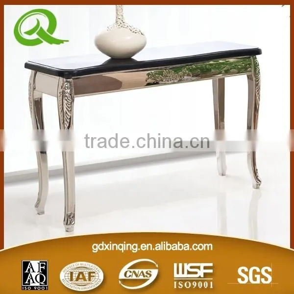 F286 Tempered Glass Modern Console Table photo-4