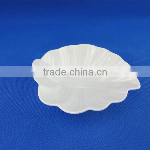 Ceramic Leaf Shape Popcorn Bowl photo-2