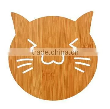 High Grade Cute Small Kichen Wood Tray for Cup photo-3