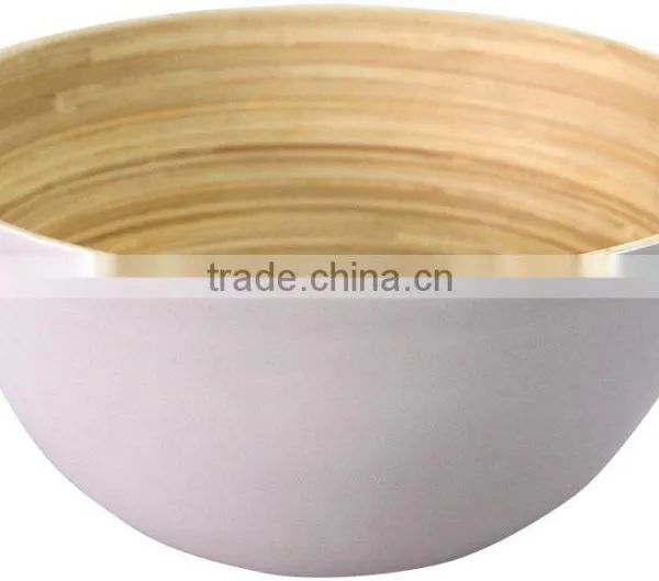 New Design Bamboo Salad Bowls, Clear Spun Bamboo Salad Bowls photo-3