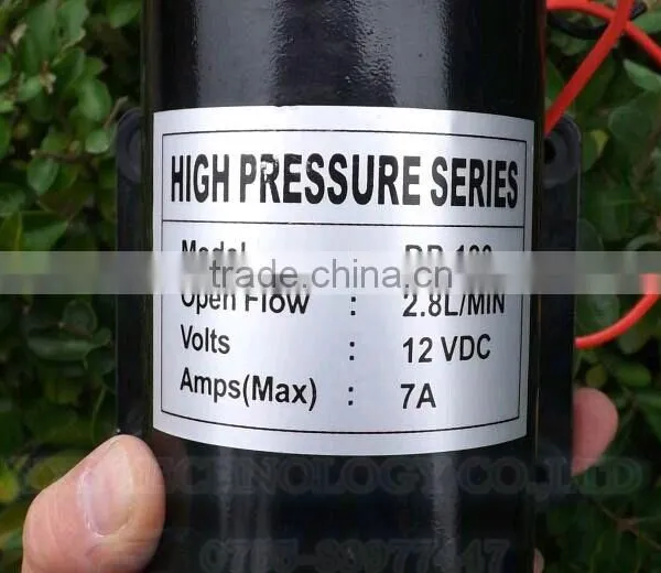 High Pressure Pumps DC18V 2.8L/min 7A Miniature Diaphragm Pump With Pressure Switch Spray Pump DC Self-priming Pump photo-3