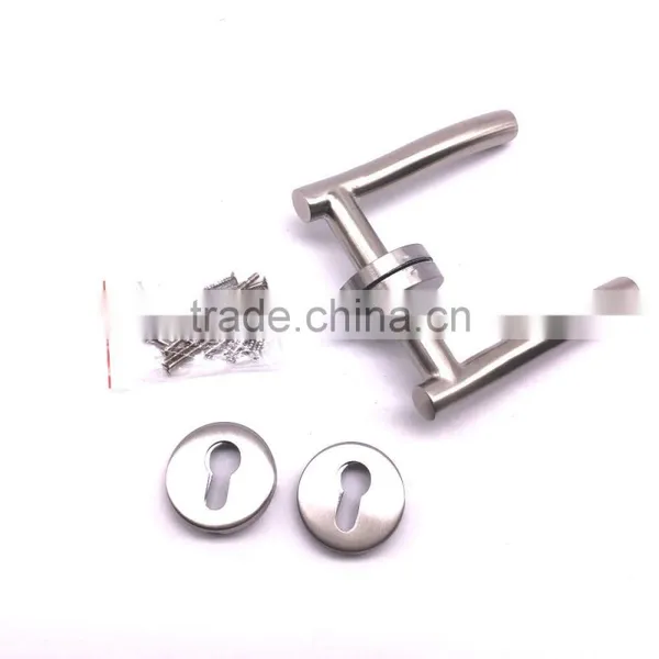 Solid Hollow Satin Stainless Steel T Handle Mortise Lever Hotel Room Door Lock Without Cylinder Lock Body photo-3