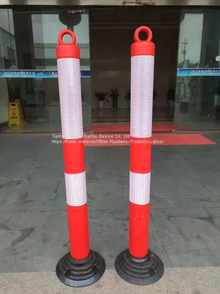 1.2M rubber base flexible PE warning post, delineator post
