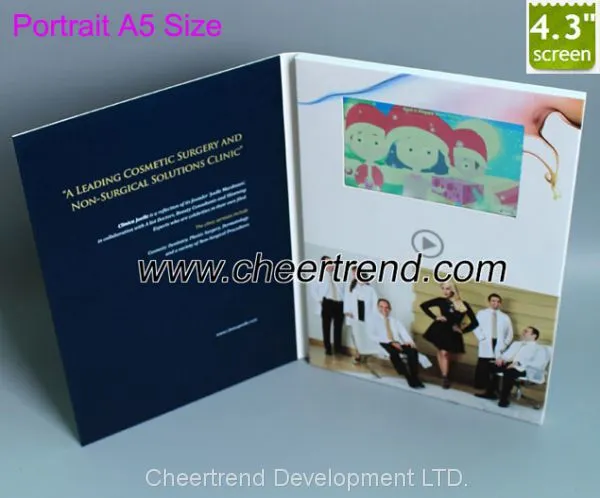Most Thinnest A4 Brochure 4.3 Inch TFT Lcd Video Greeting Card, Lcd Video Cards, Video Brochure photo-4