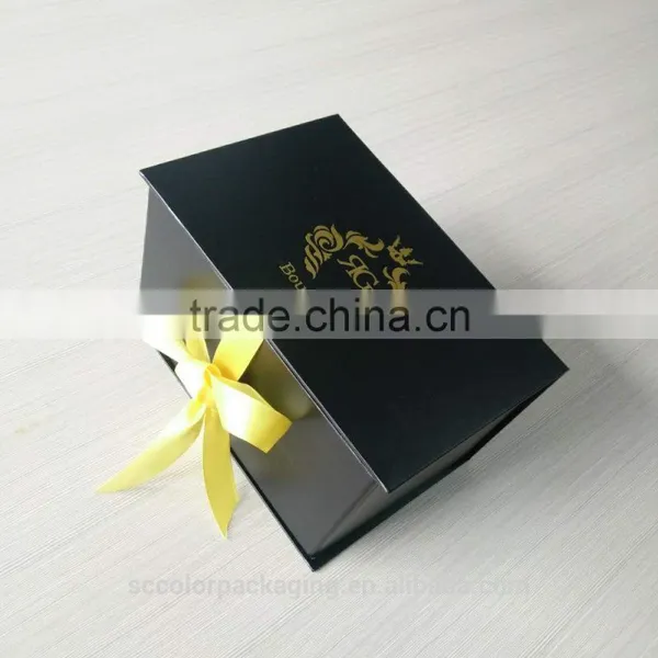 Wholesale Paper Luxury High Quality Ribbon Magnet Folding Boxes photo-4