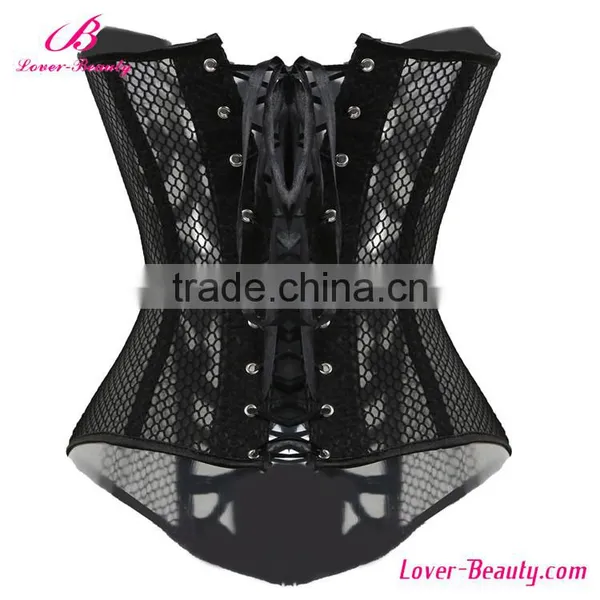 Translucent Printed Sexy Corset Waist Trainer Steel Busk photo-2