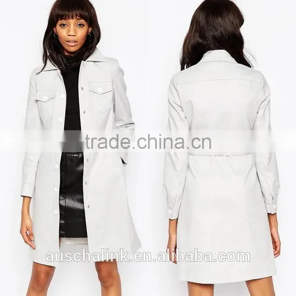 Best Selling Women Tied Waist Belt Slim Fit Winter Coat Low Price photo-5
